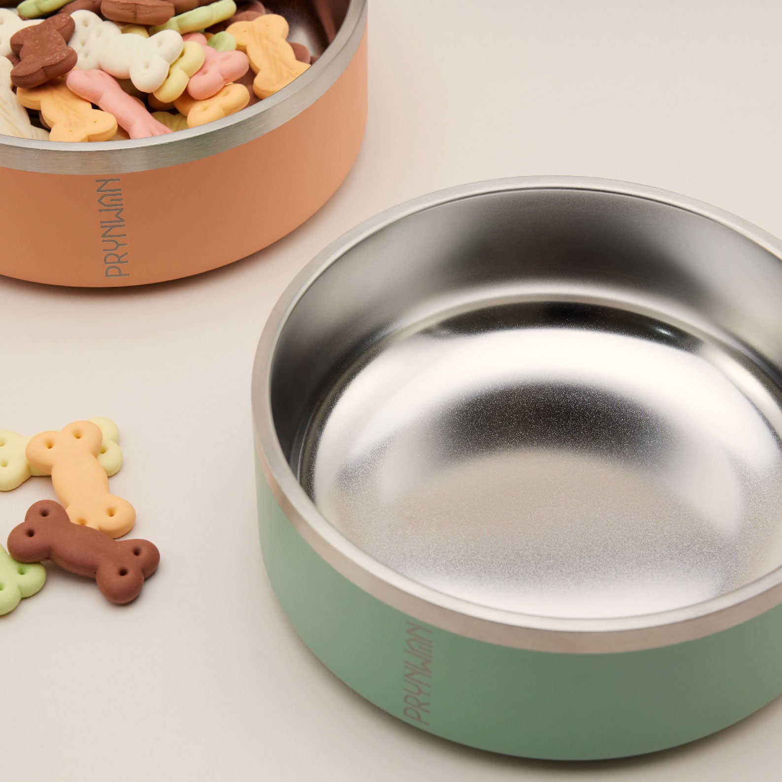 Double Wall Stainless Steel Bowl 950 ML | ชามอาหารสัตว์เลี้ยง