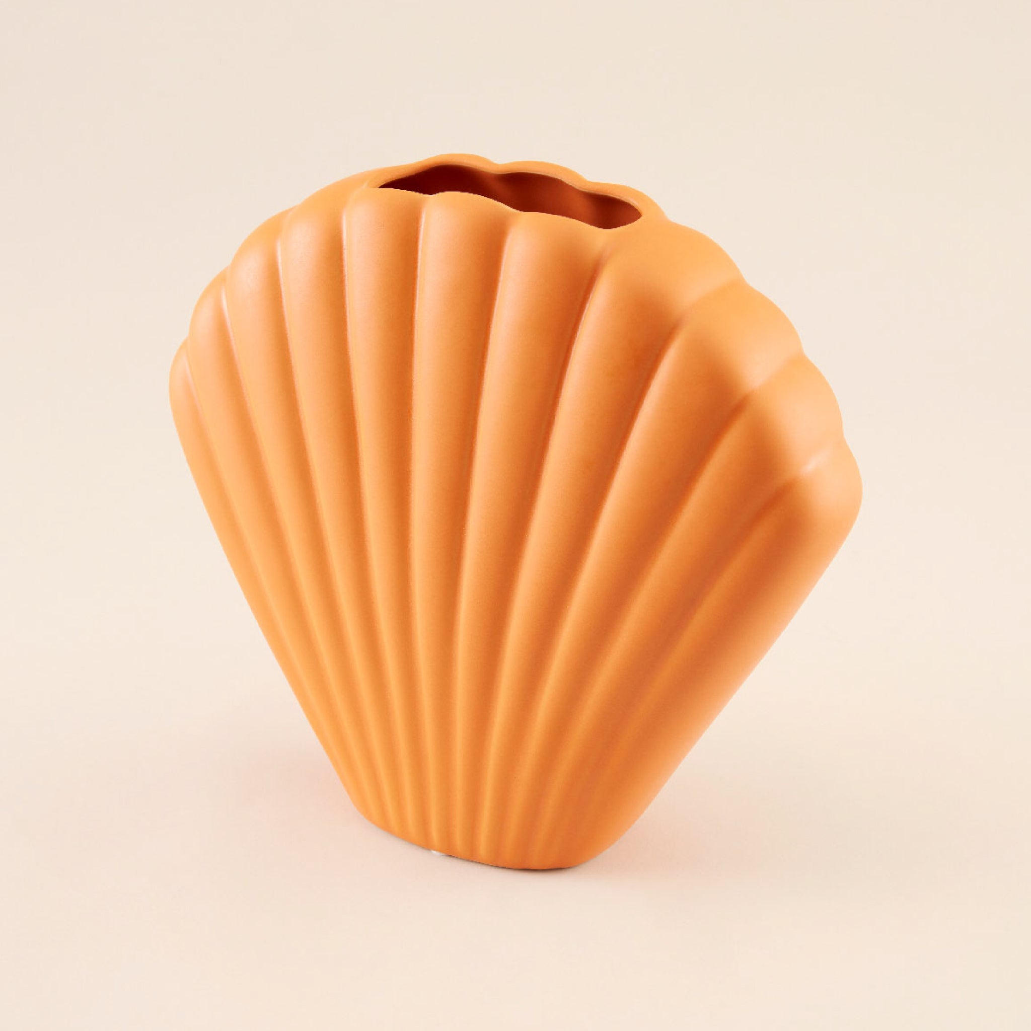 Orange Tone Shell Porcelain Vase | แจกัน เซรามิก