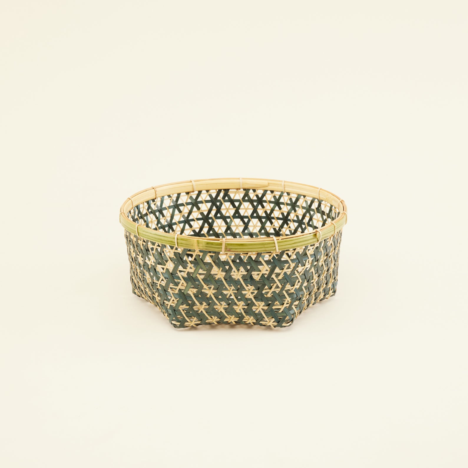 Thorr Dark Blue Bamboo Basket | ตะกร้าสานไม้ไผ่