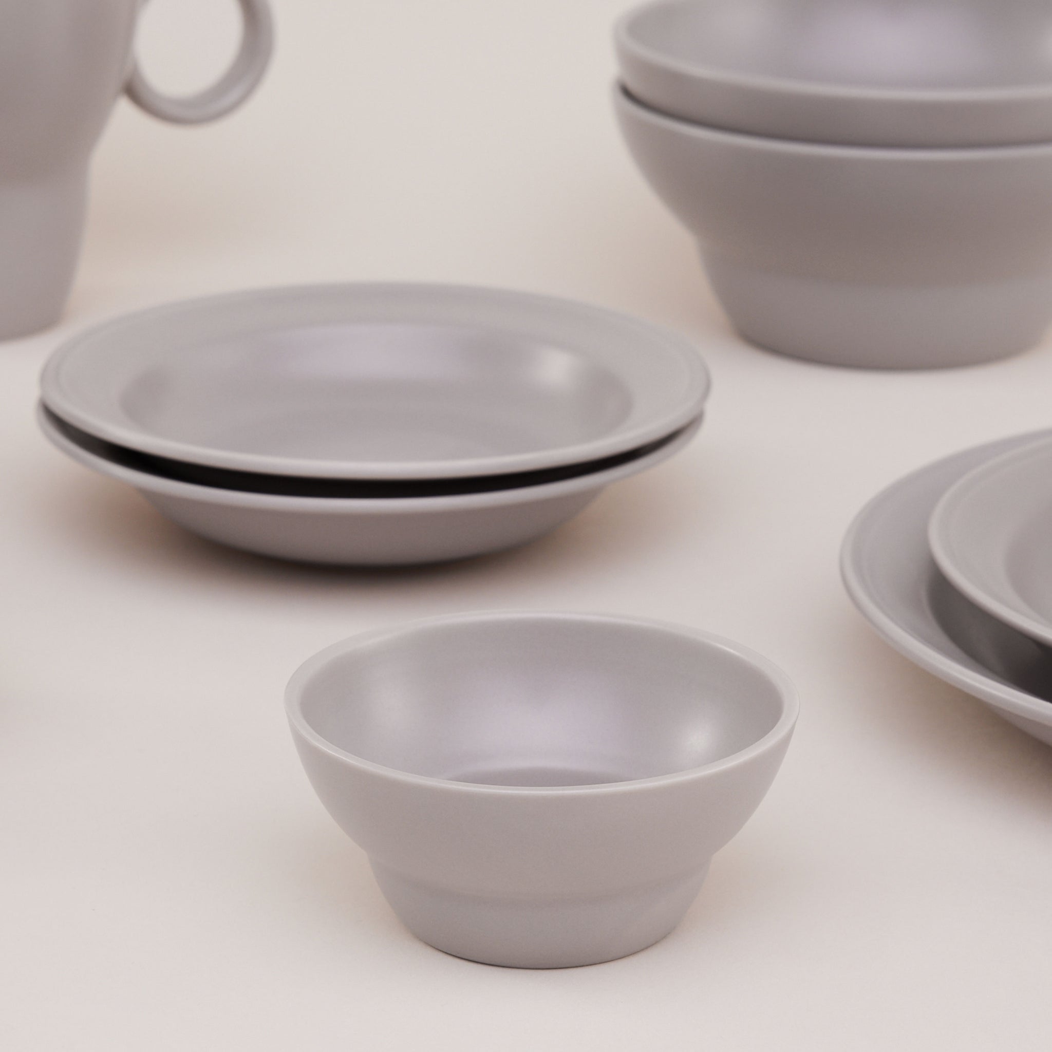 Bowlbowl Light Grey Vintage Dinnerware Set for 2 | ชุดภาชนะใส่อาหาร
