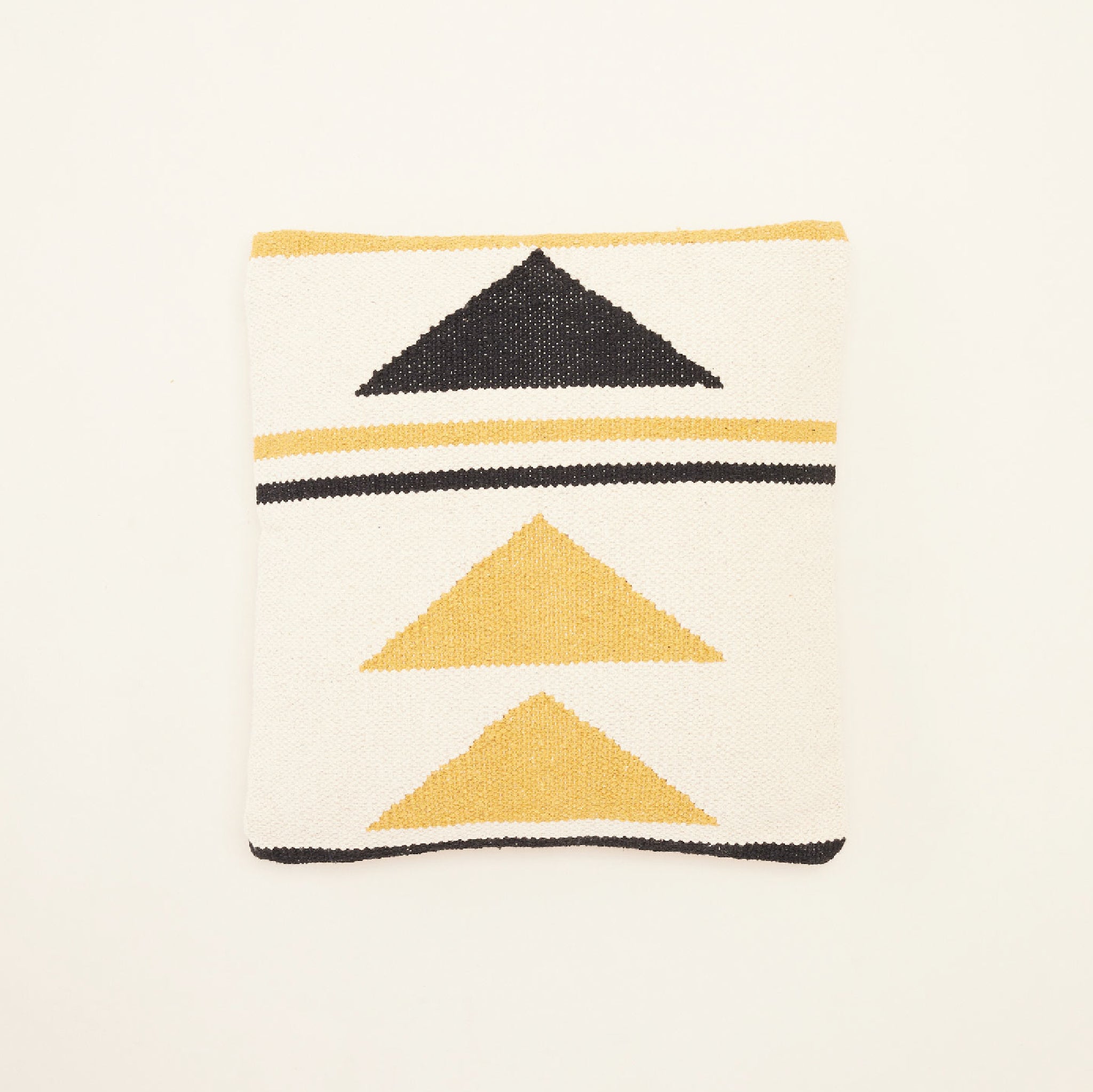 Triangle Yellow Hand-Woven Cushion | หมอนอิง ทอมือ