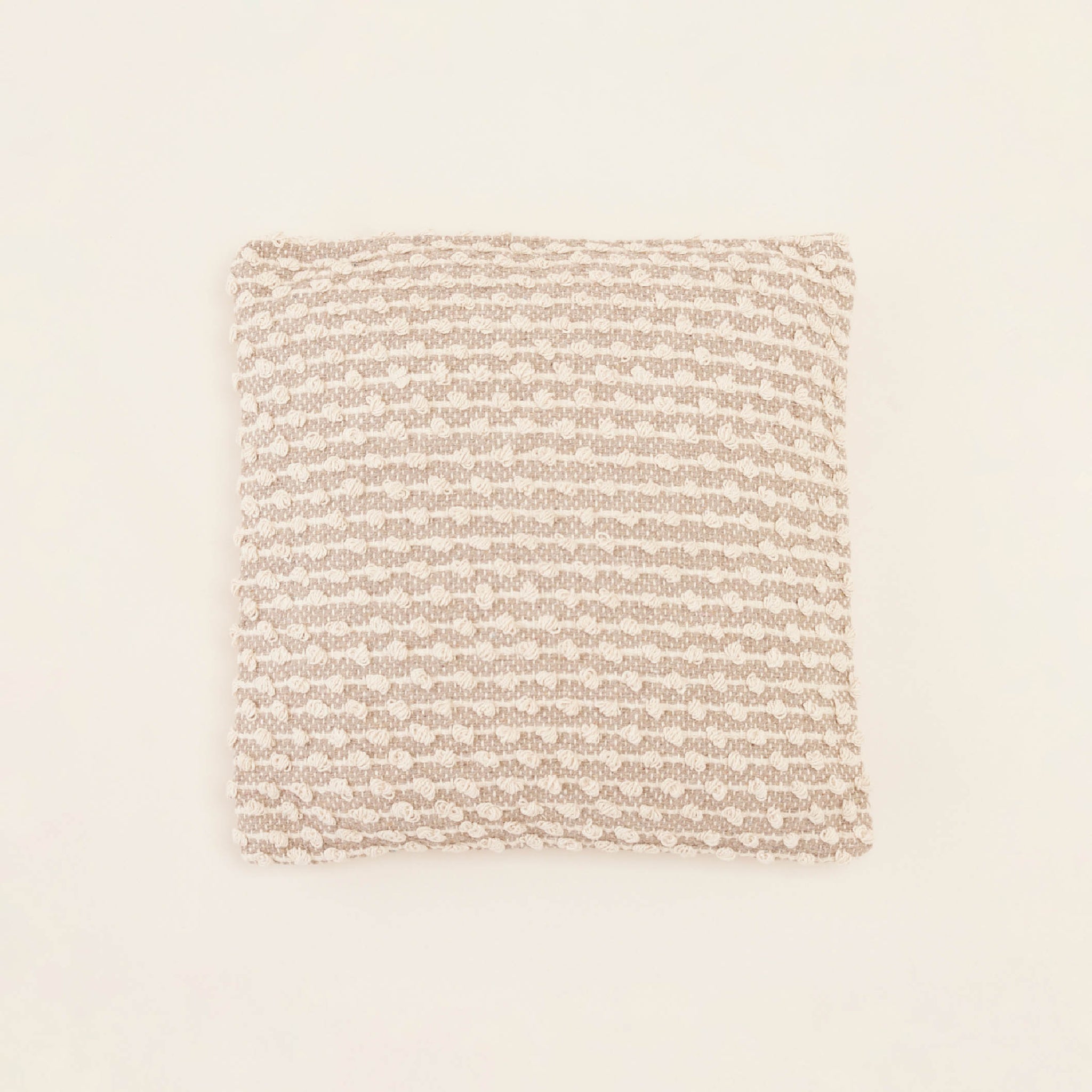 Light Beige Hand-Woven Cotton Cushion | หมอนอิงพร้อมปลอก