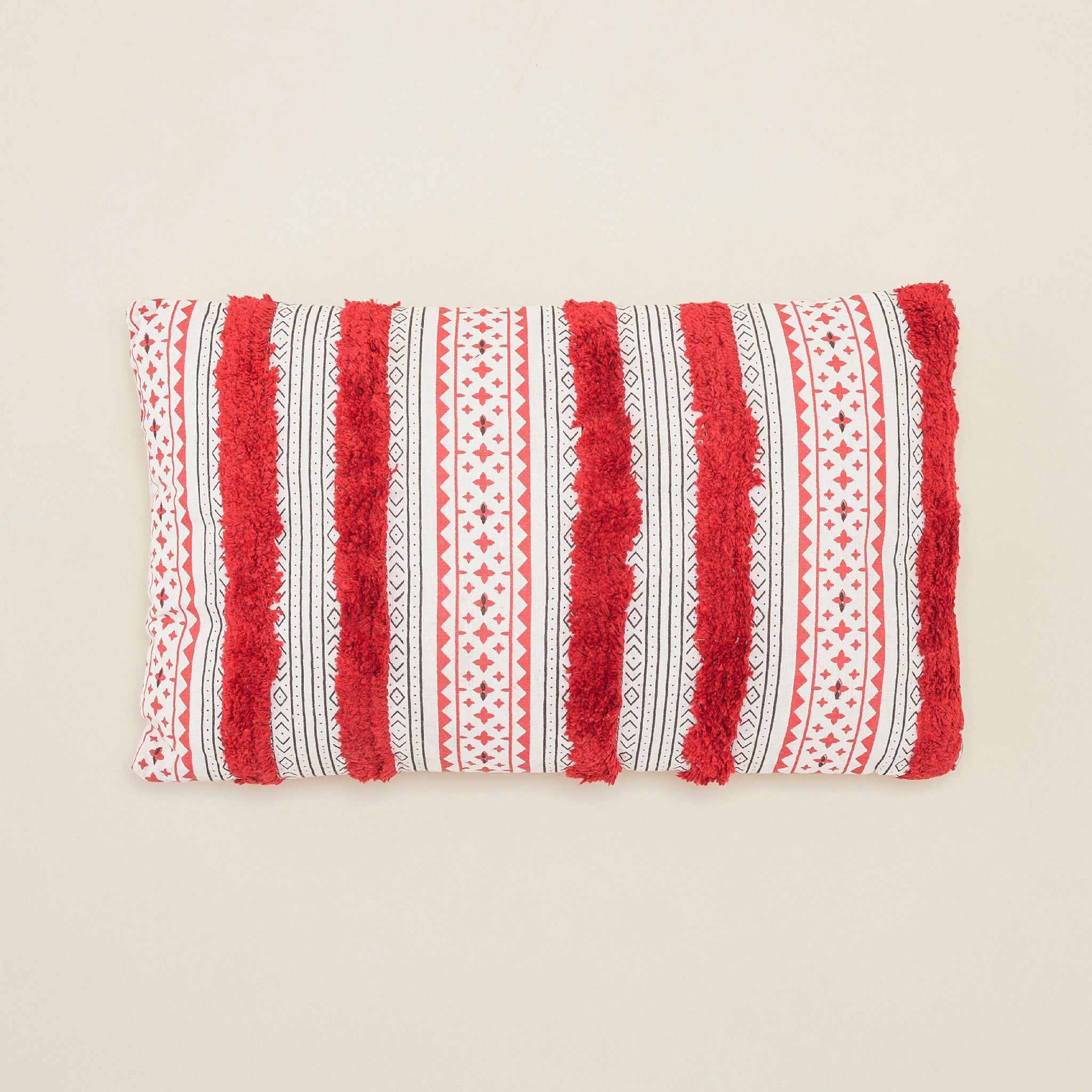 Red Hand-Woven Cotton Cushion | หมอนอิง ผ้าทอมือ