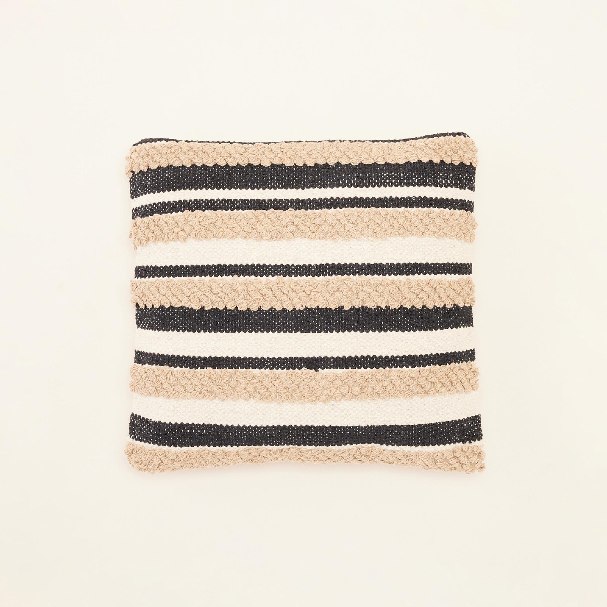 Beige Stripes Hand-Woven Cushion | หมอนอิงพร้อมปลอก