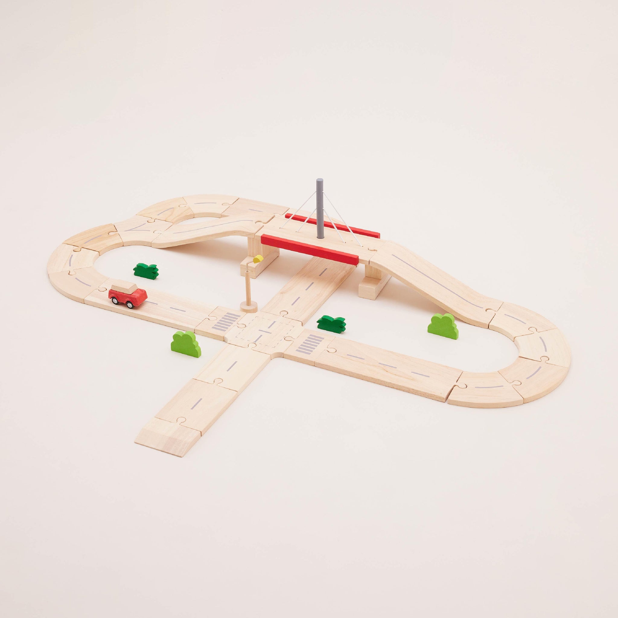 Plantoys Road System | ของเล่นไม้เสริมทักษะ ชุดรางรถไฟ