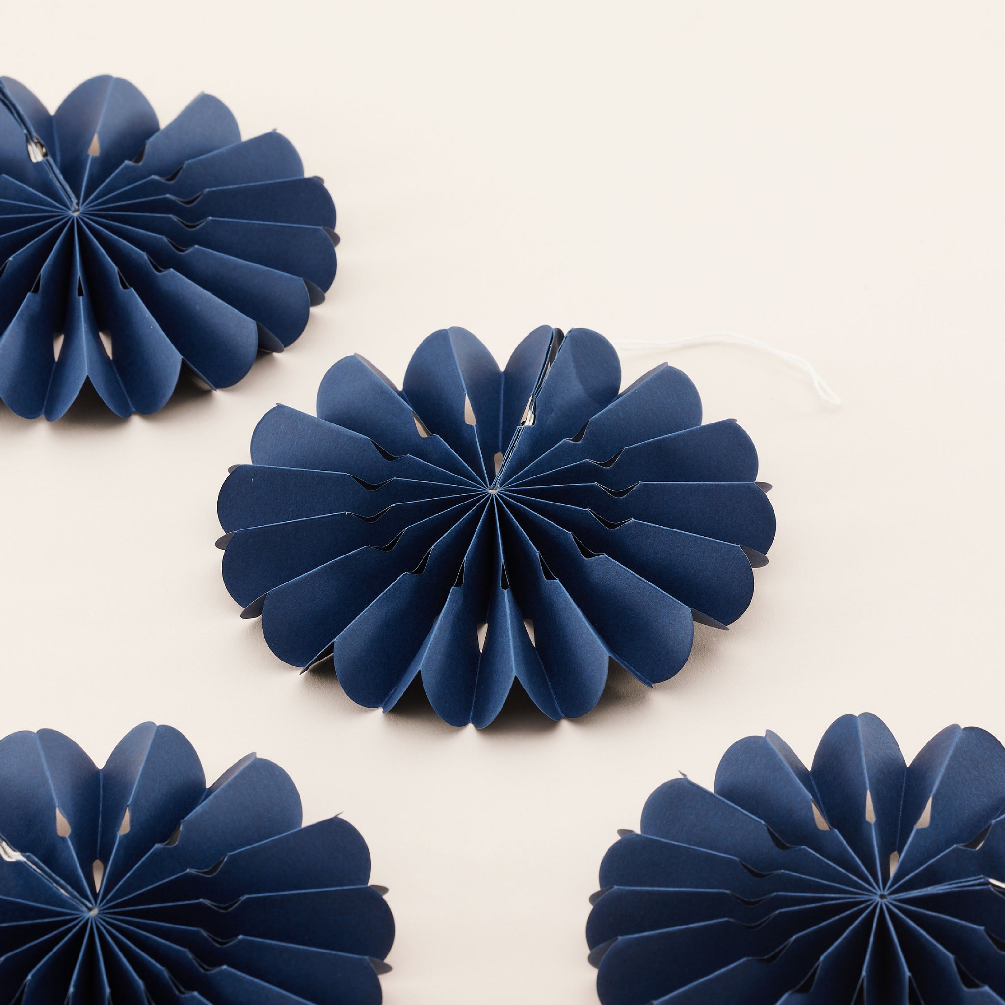 Dark Blue Flower Hanging Ornament Set | ของตกแต่ง ต้นคริสต์มาส