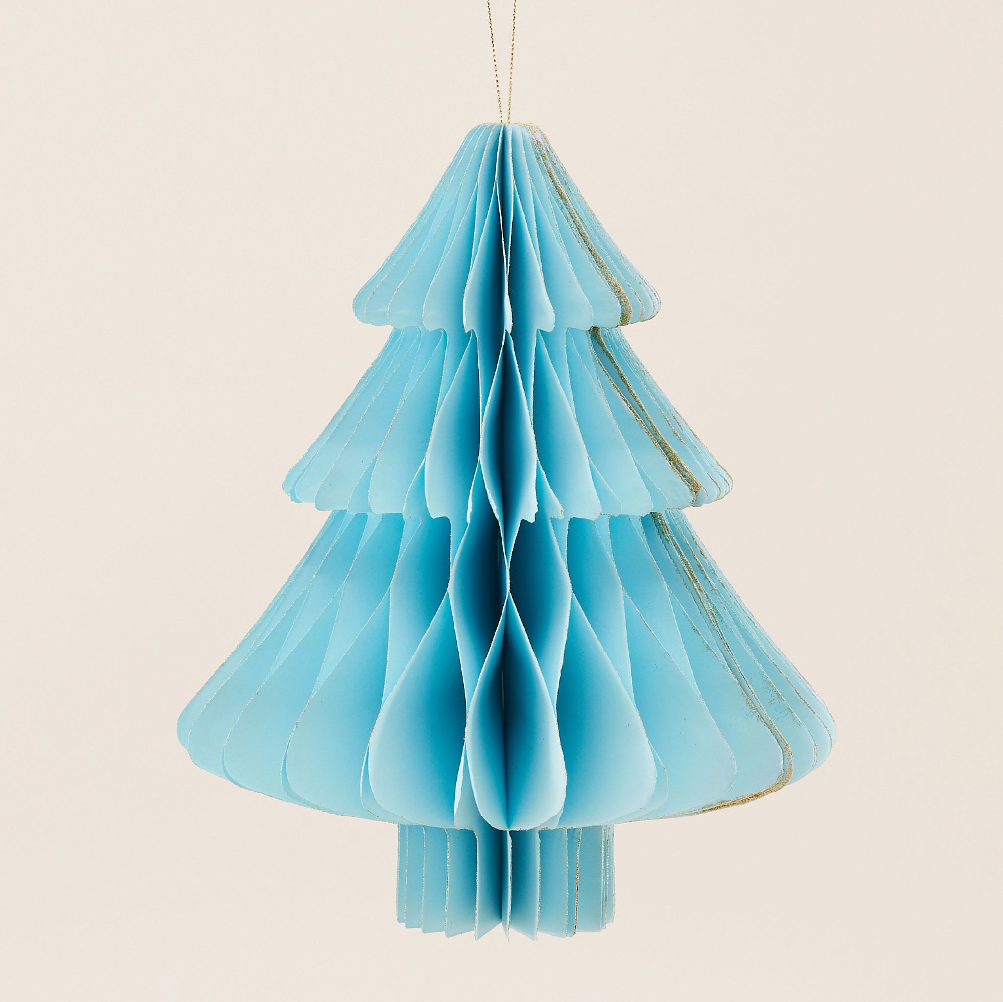 Light Blue Paper Christmas Tree Ornament Set | ของตกแต่ง ต้นคริสต์มาส