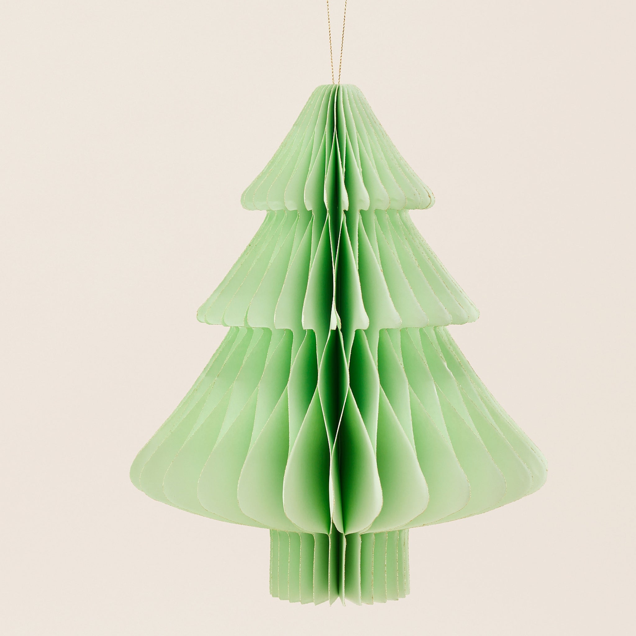 Light Green Paper Christmas Tree Ornament Set | ของตกแต่ง ต้นคริสต์มาส