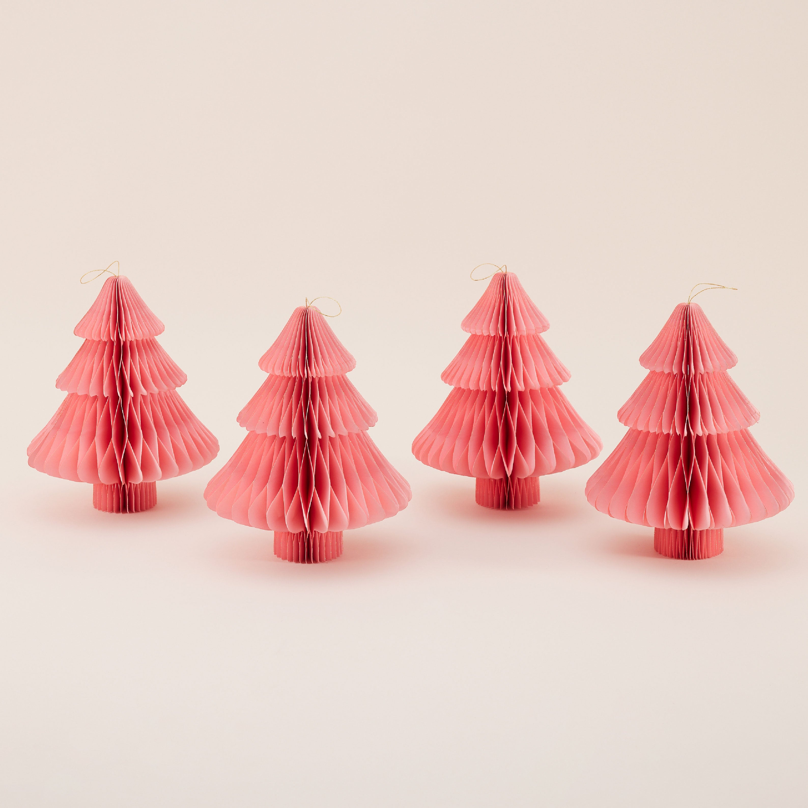 PRYNWAN พรินวัน I Pink Paper Christmas Tree Ornament Set ของตกแต่ง