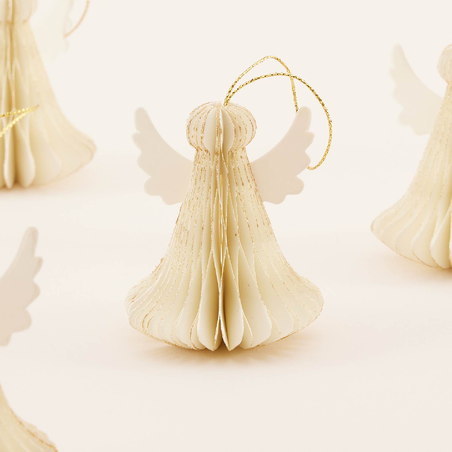 Cream Angel Hanging Ornament Set | ของตกแต่ง ต้นคริสต์มาส