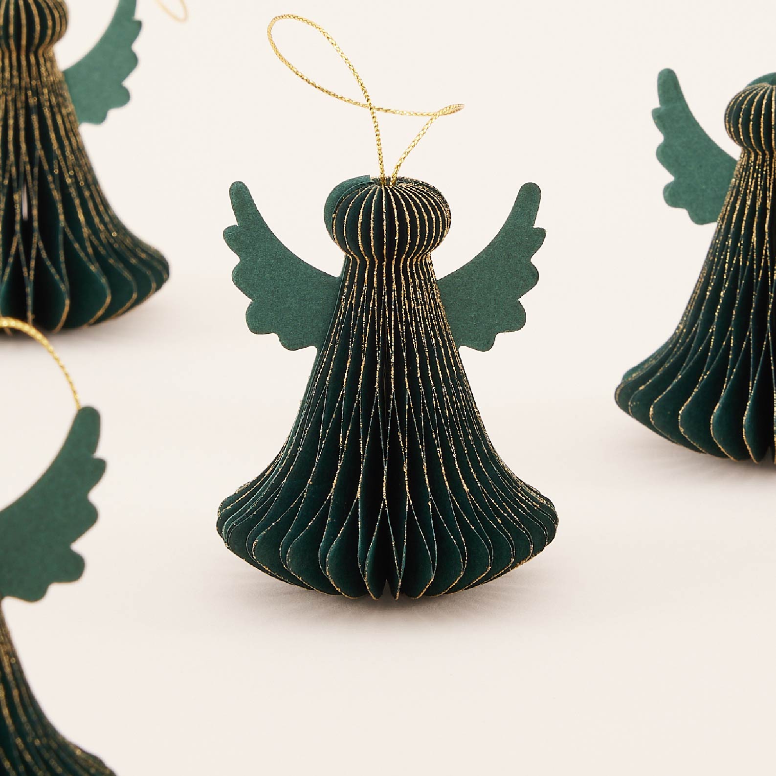Dark Green Angel Hanging Ornament Set | ของตกแต่ง ต้นคริสต์มาส