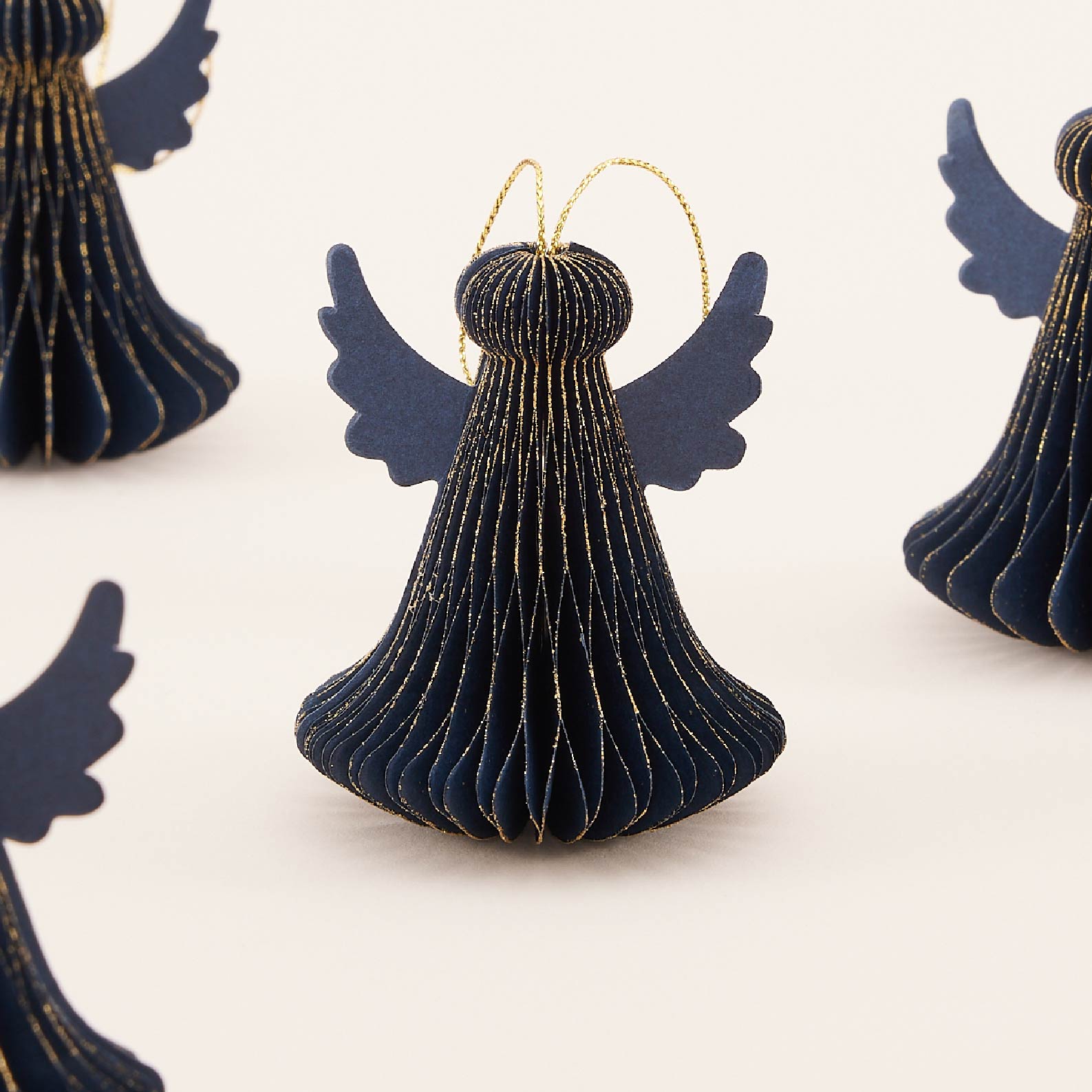 Dark Blue Angel Hanging Ornament Set | ของตกแต่ง ต้นคริสต์มาส