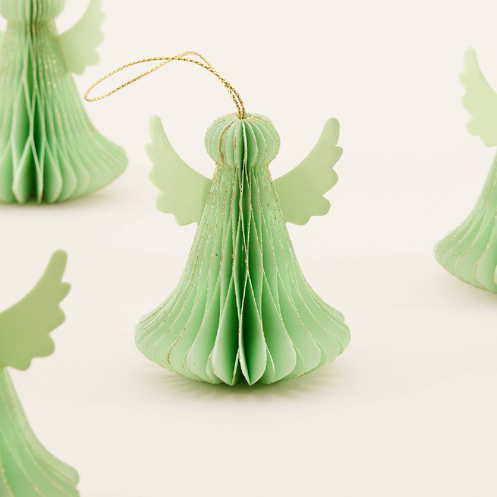 Light Green Angel Hanging Ornament Set | ของตกแต่ง ต้นคริสต์มาส